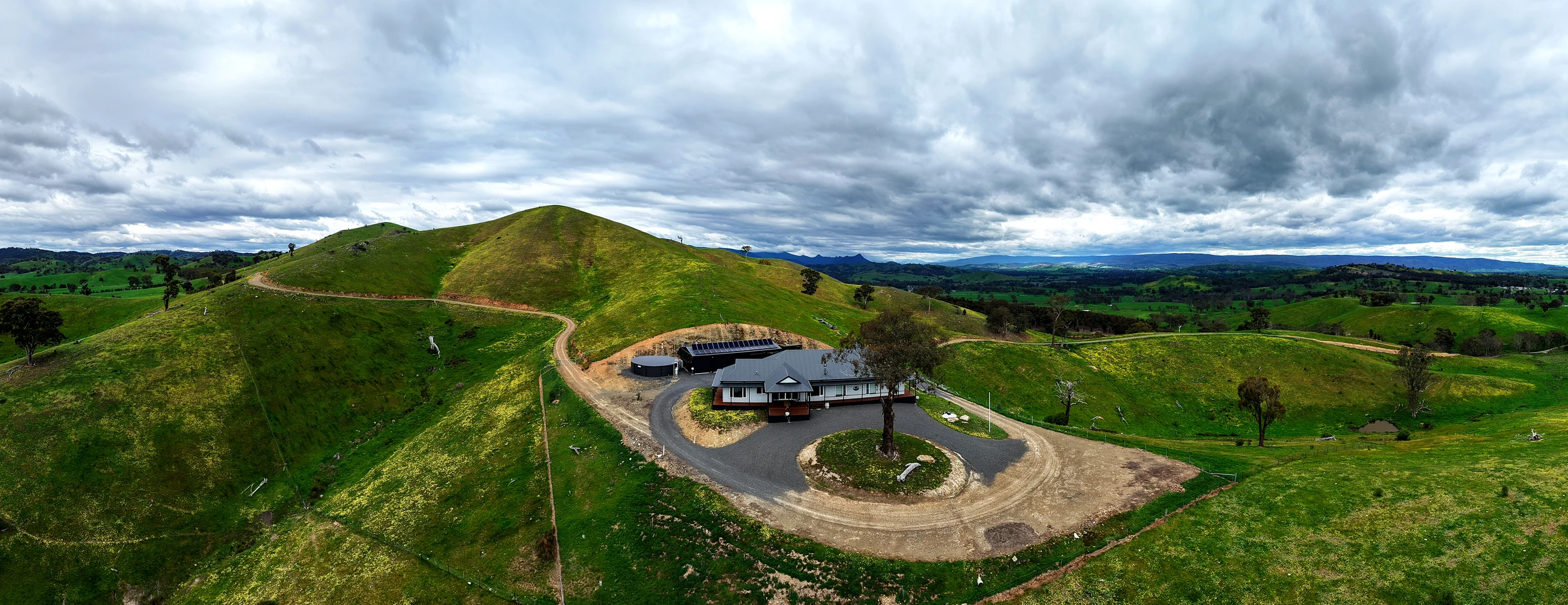 The Alexandra experience centre on a ridge above mist-filled valleys in the Victorian high country